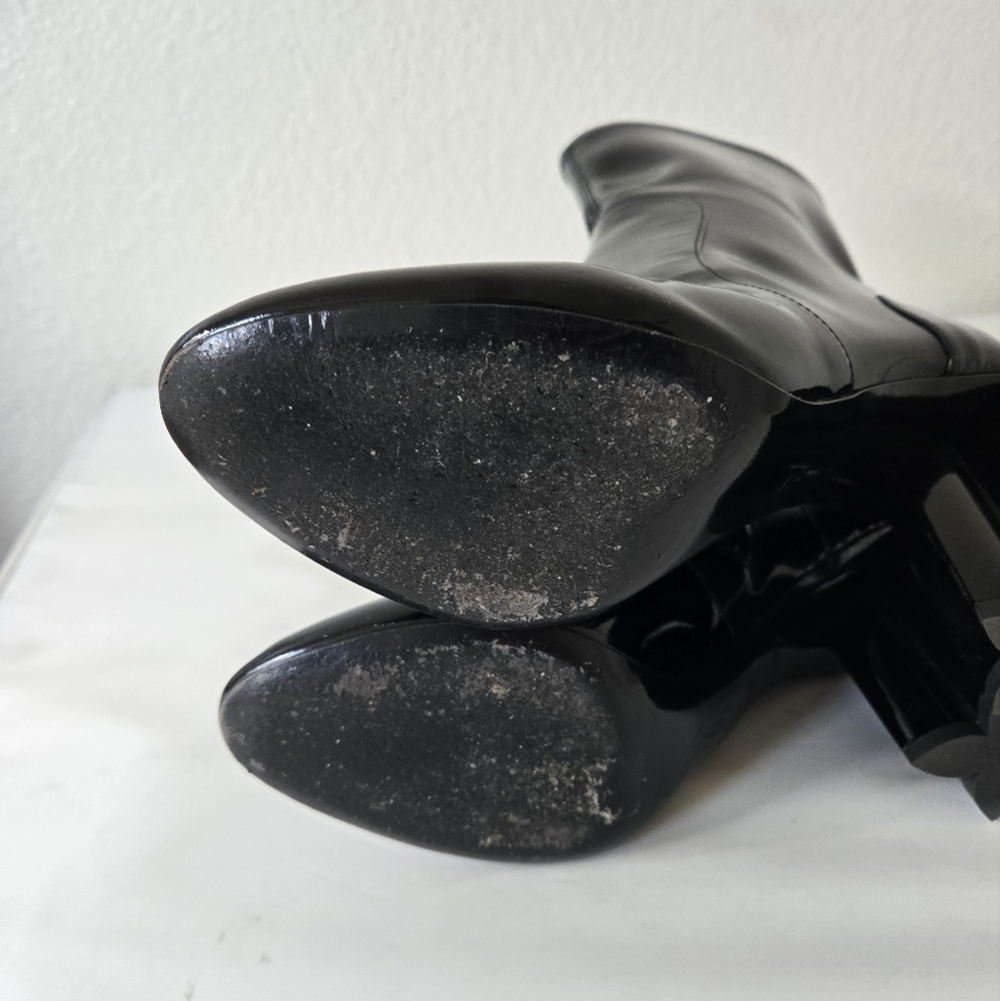 LOUIS VUITTON Silhouette Black Patent Ankle Sock Boots size‎ 38.5 or US 8.5 - Picture 11 of 16